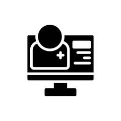 medical support icon in glyph style isolated on white background.  EPS 10