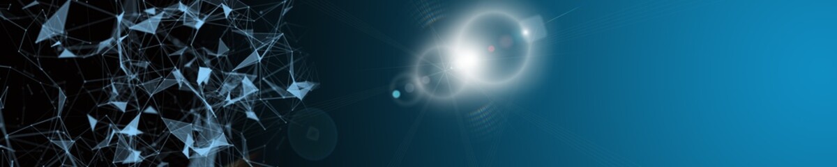 Futuristic plexus panorama background design illustration with light