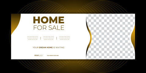 Real estate agency home rent sale social media post  poster facebook cover page, timeline, header online web banner template design