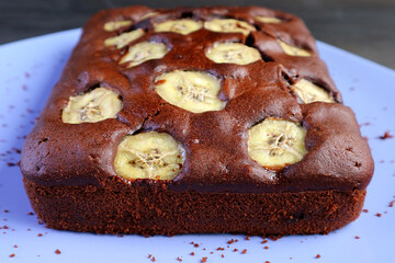 Mouthwatering Homemade Wholemeal Chocolate Banana Cake
