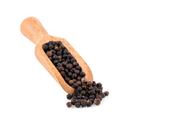 Black pepper isolated on white background