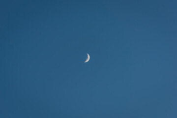 Obraz na płótnie Canvas blue sky background with the moon