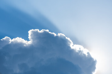 Cloud with sunshine background
