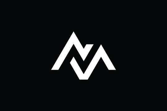 Monogram mm letters - concept logo template design