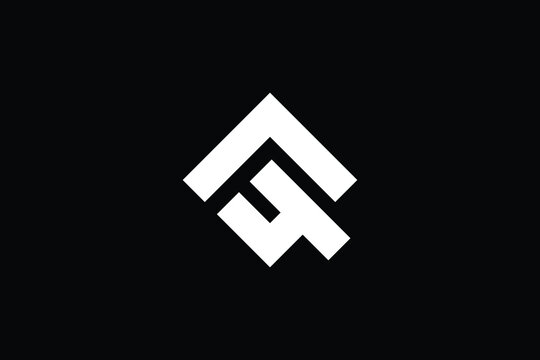 QF logo letter design on luxury background. FQ logo monogram initials letter concept. QF icon logo design. FQ elegant and Professional letter icon design on black background. Q F FQ QF