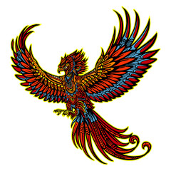 Fototapeta premium Phoenix zentangle arts, mascot logo design