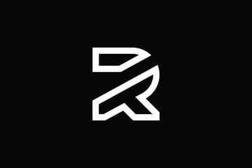 RT logo letter design on luxury background. TR logo monogram initials letter concept. RT icon logo design. TR elegant and Professional letter icon design on black background. R T TR RT