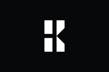 HK logo letter design on luxury background. KH logo monogram initials letter concept. HK icon logo design. KH elegant and Professional letter icon design on black background. K H HK KH