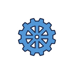 Vector Cog Wheel concept blue modern icon or logo element