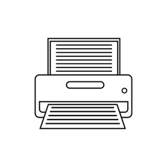 printer icon vector. printer icon black on white background. printer icon simple and modern.