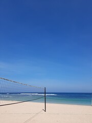 volleyball net on the beach