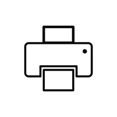 printer icon vector. printer icon black on white background. printer icon simple and modern.