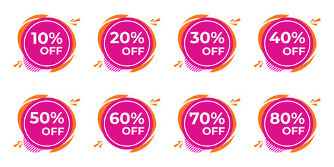 Sale Tag Vector Badge Template, Sale Label Collection, Clearance Sale Sticker Emblem, Bargain Sale Sign Isolated On White Background