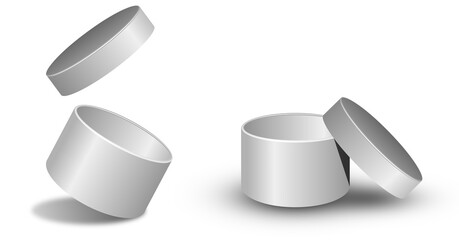 Set of Paper box or gift box isolated on white background (Clipping path).