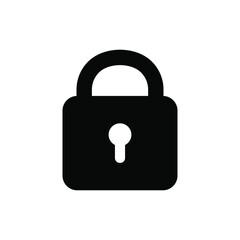 lock icon vector isolated on white background