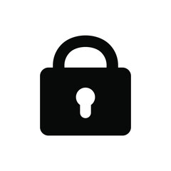 lock icon vector isolated on white background