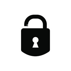 lock icon vector isolated on white background