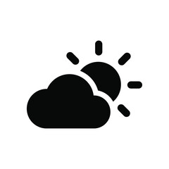 Fototapeta na wymiar weather icon vector. weather icon black on white background. weather icon simple and modern. weather icon vector illustration.