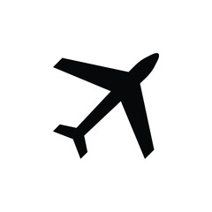 airplane icon vector isolated on white background