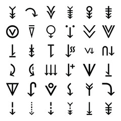 Set arrow icon. Collection different arrows sign. Set of flat icons, signs, symbols arrow for interface design, web design, apps and more. Arrows big black set icons. Arrow icon. Arrow vector