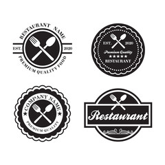 A Set Of Cafe Vector , A Set Of Restaurant Logo