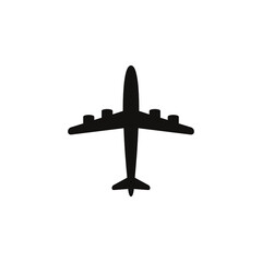 airplane icon vector isolated on white background