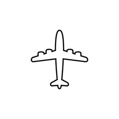 Fototapeta premium airplane icon vector isolated on white background