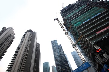 The century avenue of street scene in shanghai