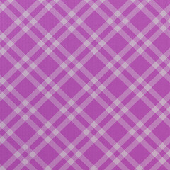 Background made of plain cotton checkered fabric or purple-white satin, tablecloth texture. 3D-rendering
