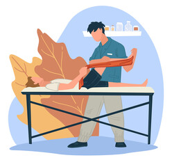 Body treatment special massage for muscles vector