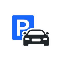 parking car icon vector illustration