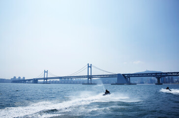 Fototapeta na wymiar bridge city on Busan of South Korea