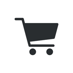 Shooping cart icon vector. Shooping cart icon isolated on white background. Shooping cart icon simple and modern for app, web and design.