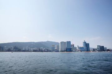 Naklejka premium bridge city on Busan of South Korea