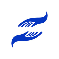 Helping hand / charity organization logo / sign of peace