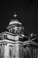 St. Isaac's Cathedral in the spring night, St. Petersburg, Russia.