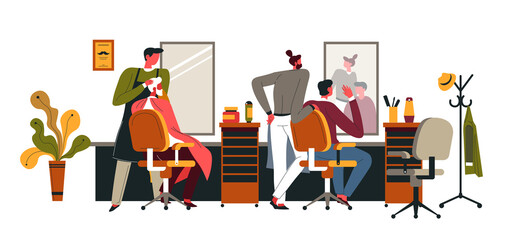 Barber shop and hairstyling salon for gentlemen