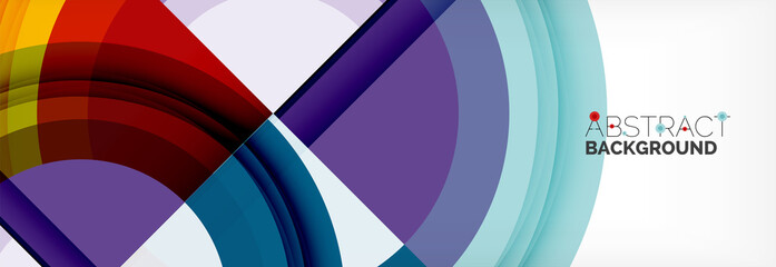 Obraz premium Round shapes, triangles and circles. Modern abstract background