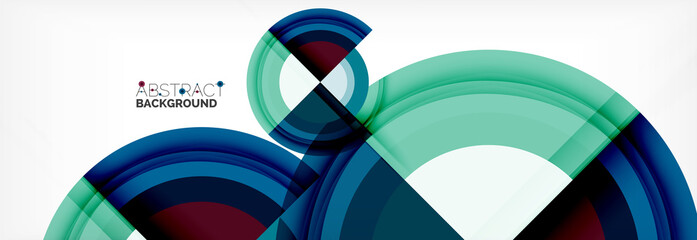 Obraz premium Round shapes, triangles and circles. Modern abstract background