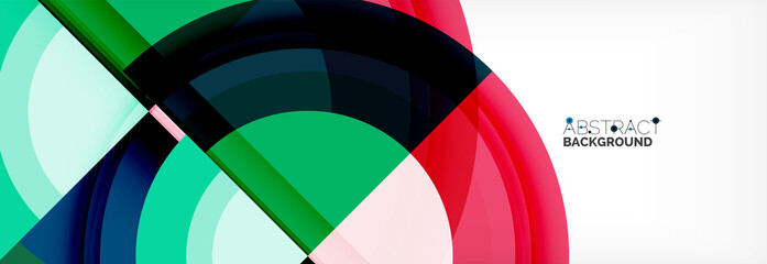 Obraz premium Round shapes, triangles and circles. Modern abstract background