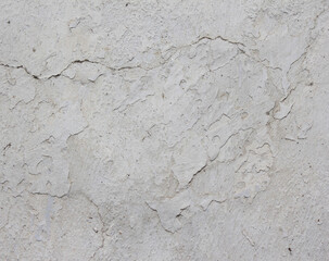 wall, background white of old shabby plaster