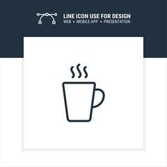 hot drink vector symbol outline stroke graphic design single icon illustration