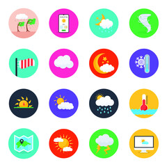  Pack of Weather Flat Icons 