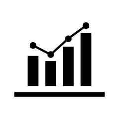 trading graph business icon
