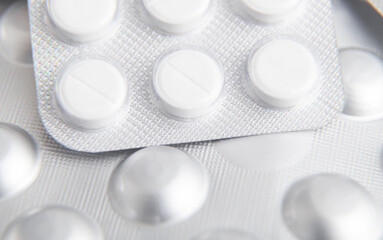 Pills. Macro view. Medicine concept