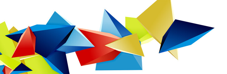 Triangle mosaic abstract background, 3d triangular low poly shapes. Geometric vector illustration for covers, banners, flyers and posters and other