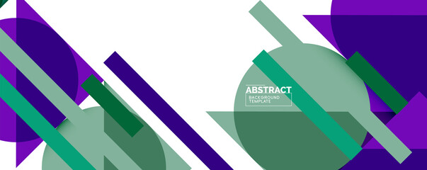 Clean minimal geometric abstract background with triangles and circles. Vector illustration for covers, banners, flyers and posters and other designs