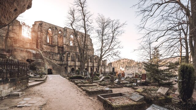 Oybin Castle and Monastery in Saxony, Germany