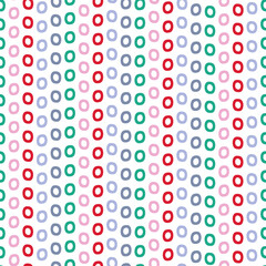 Abstract dotted pattern background. Cute vector seamless repeat of hand drawn circles in a fun geometric design. 