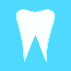 Tooth shape icon. Dental vector symbol. Dentist logo sign. Isolated silhouette.